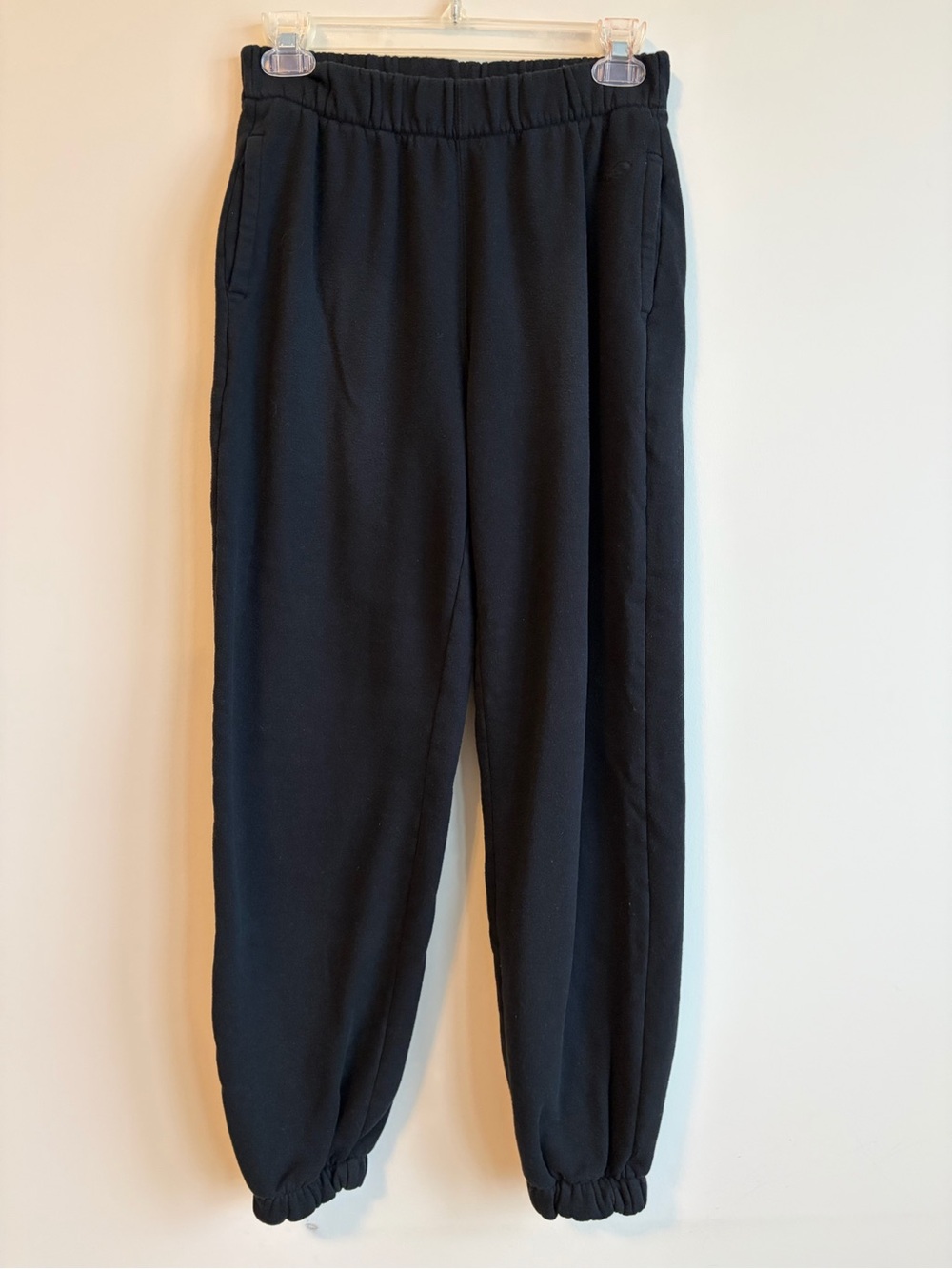 Hollister Black Elastic Cuff Jogger Sweatpants XXS